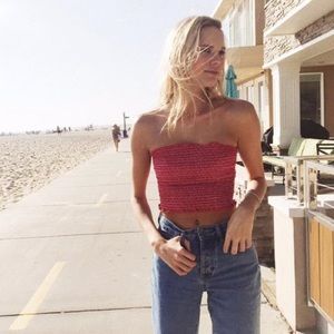 NWT rare Brandy Melville Red Cleo tube top